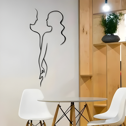 Abstract Couple Line Art Acrylic Wall Decor