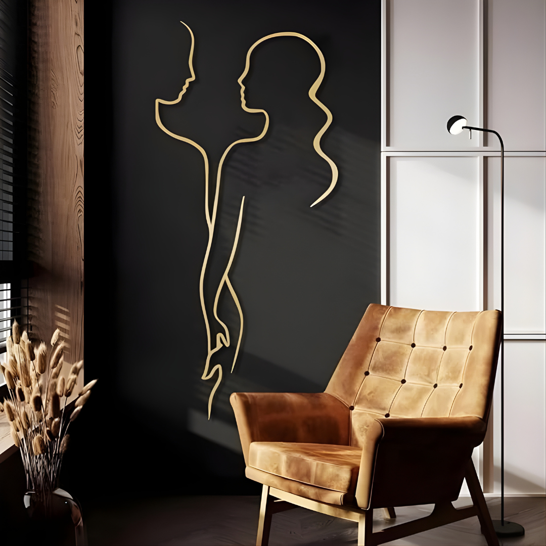 Abstract Couple Line Art Acrylic Wall Decor