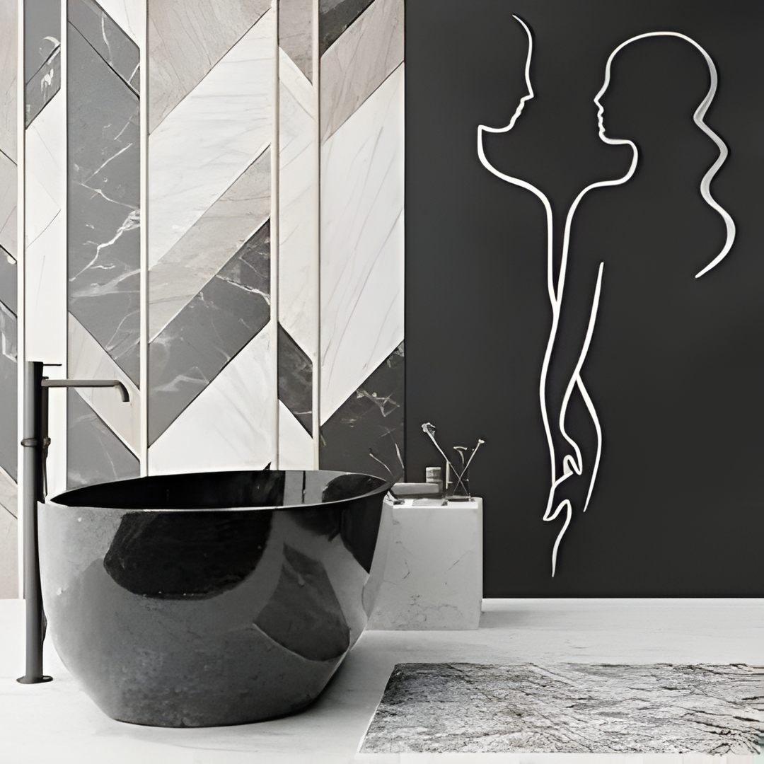 Abstract Couple Line Art Acrylic Wall Decor