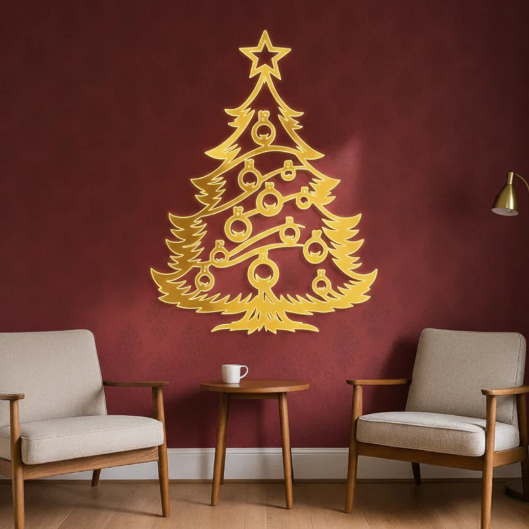Elegant Christmas Tree Acrylic Wall Art