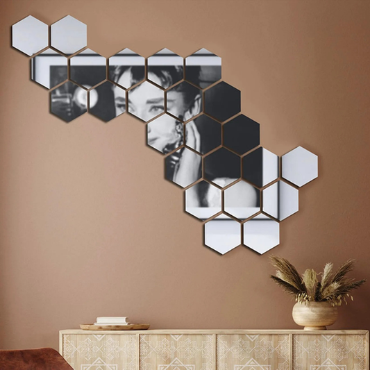 ArcDew Hexagon Acrylic Mirror Wall Decals Decor UAE
