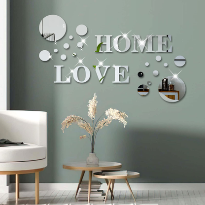 26-Piece Acrylic 3D HOME LOVE Wall Décor