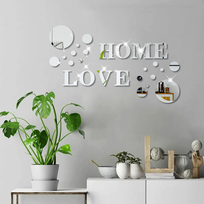 26-Piece Acrylic 3D HOME LOVE Wall Décor