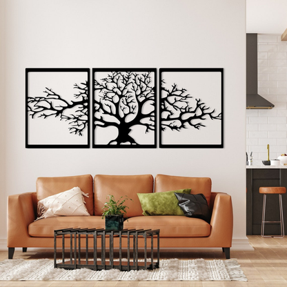 3-Piece Tree of Life Acrylic Wall Art