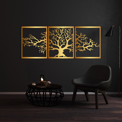 3-Piece Tree of Life Acrylic Wall Art