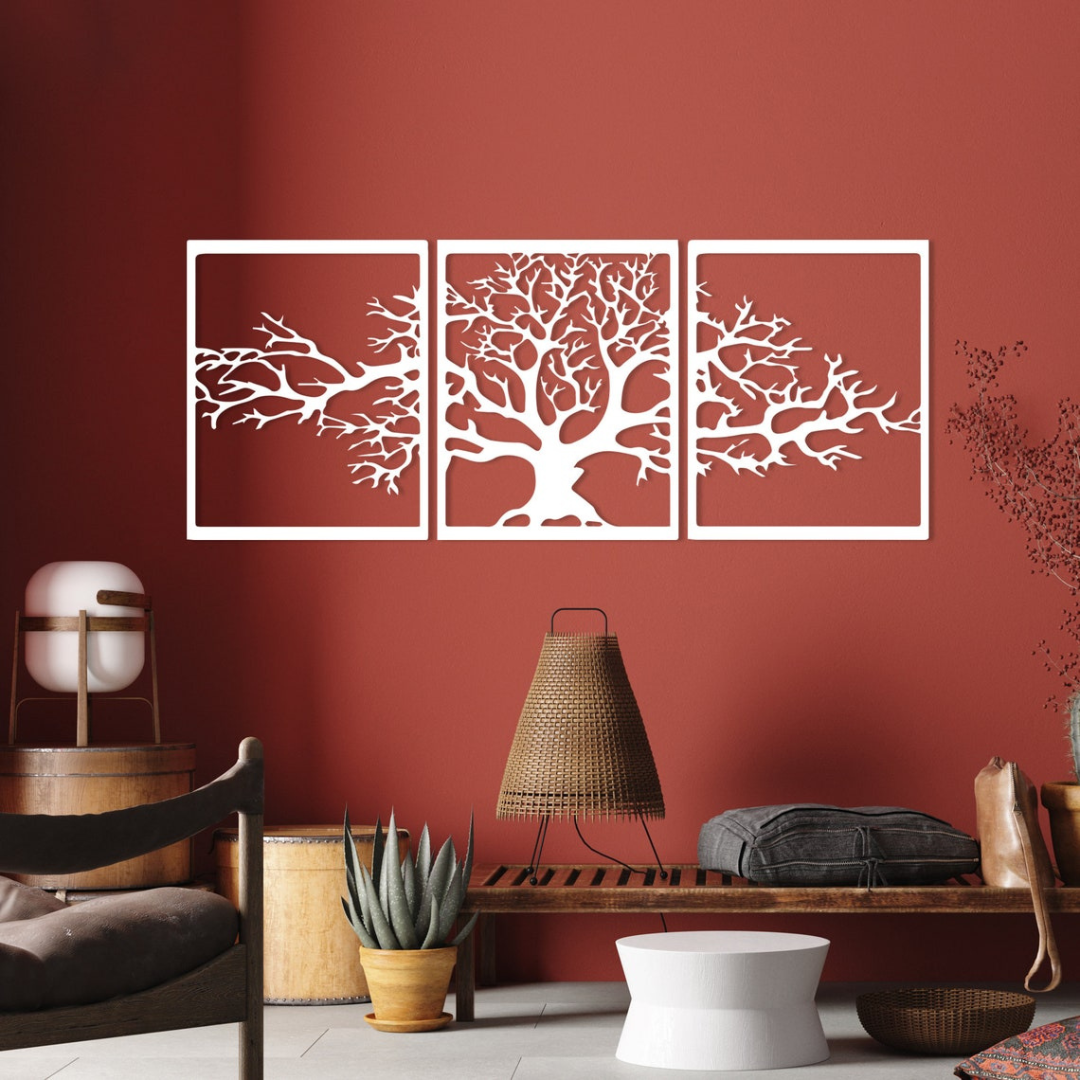 3-Piece Tree of Life Acrylic Wall Art