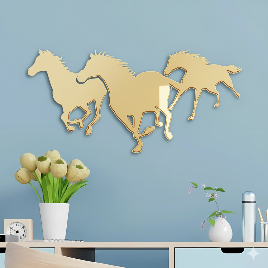 3D Acrylic Horse Wall Art Décor for Home & Office