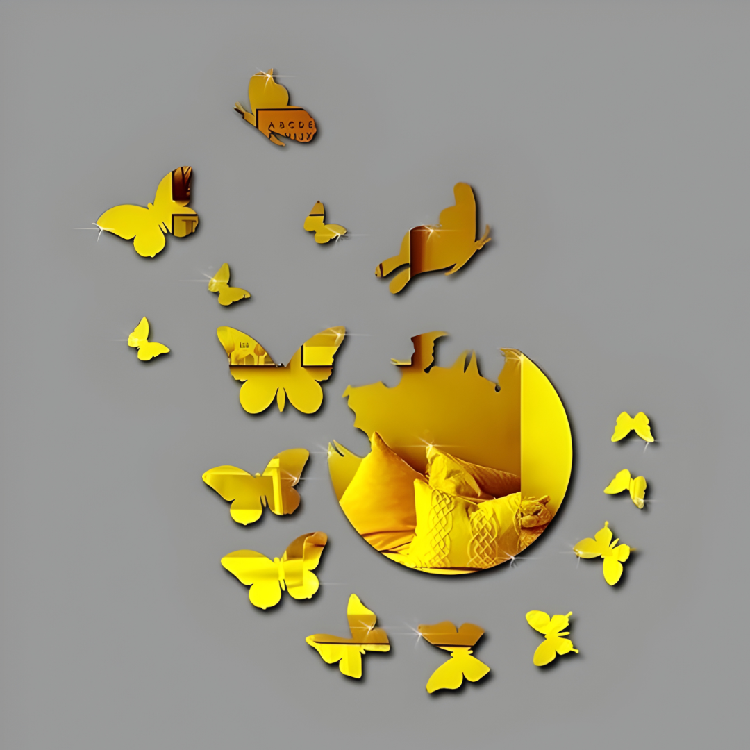 3D Acrylic Butterfly Decoration Mirror