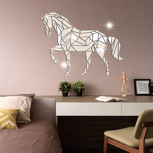 Large Horse Acrylic Mirror Wall Art