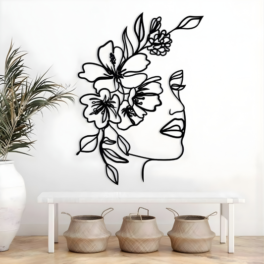 Female Face Silhouette Acrylic Wall Art
