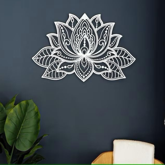 Mandala Lotus Flower Acrylic Wall Art