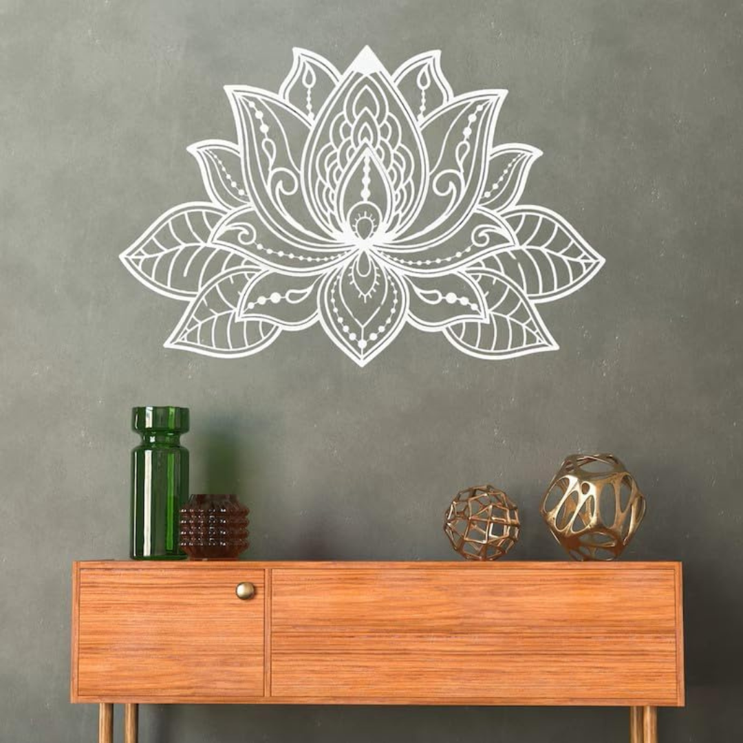 Mandala Lotus Flower Acrylic Wall Art