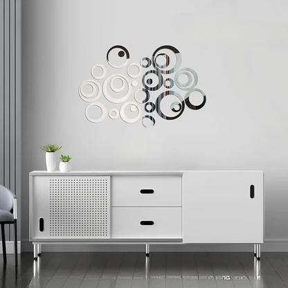 Acrylic Circle Ring Mirror Wall Decor