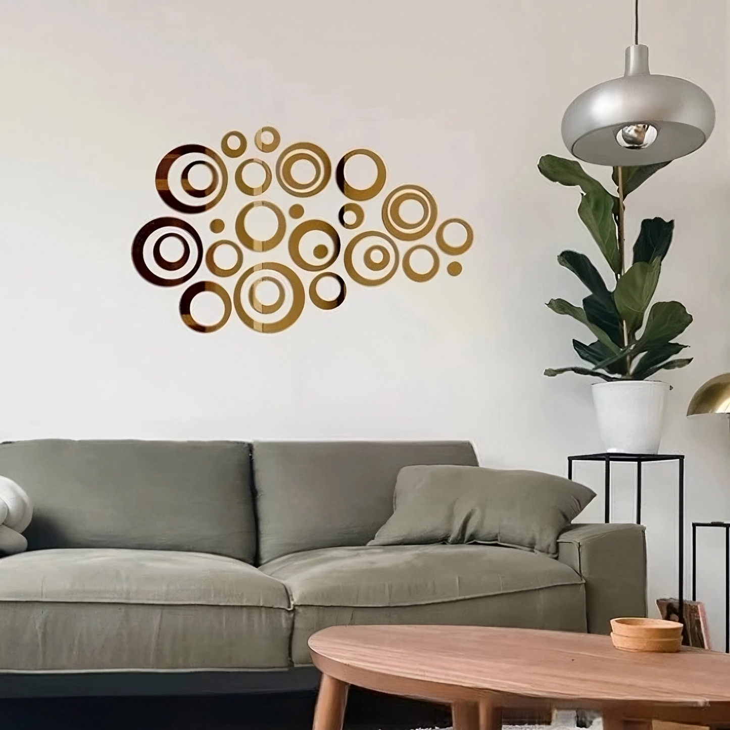Acrylic Circle Ring Mirror Wall Decor