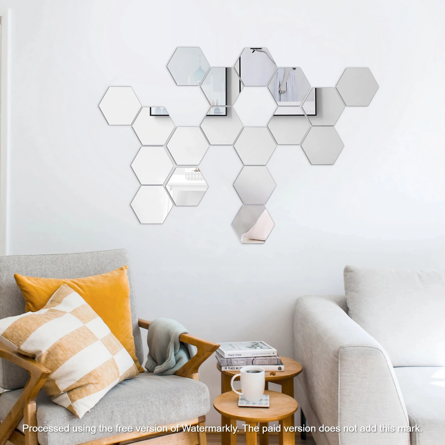 Acrylic Hexagon Mirror Wall Decor
