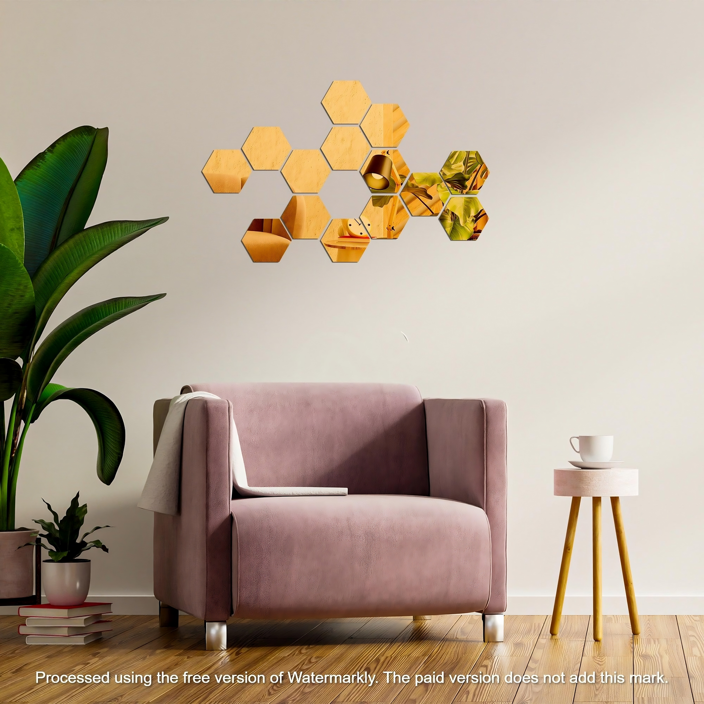 Acrylic Hexagon Mirror Wall Decor