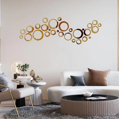Acrylic Circle Ring Mirror Wall Decor