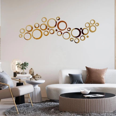 Acrylic Circle Ring Mirror Wall Decor